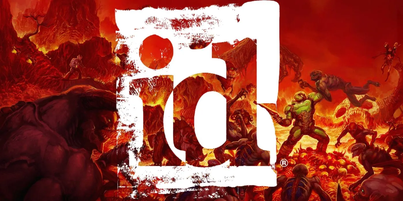 id Software logo over Doom artwork